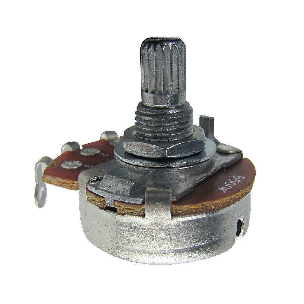 FLEOR 4pcs Full Size 15mm Shaft Guitar Tone Pot B500K Linear Taper Potentiometer with Bayonet